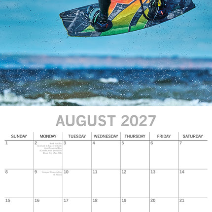 Motivation 2027 Premium Square Wall Calendar August sample page