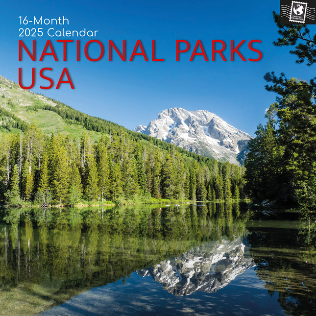 National Parks USA - 2025 Square Wall Calendar 16 Months New Year Planner Gift