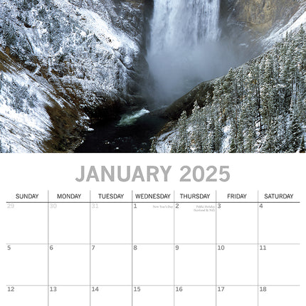 National Parks USA - 2025 Square Wall Calendar 16 Months New Year Planner Gift