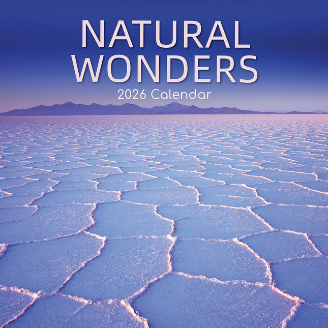 Natural Wonders - 2026 Square Wall Calendar 16 Month World & Travel Planner Gift