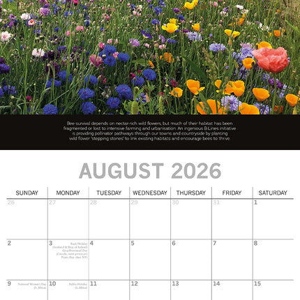 Rewilding Britain 2026 Square Wall Calendar 16 Month World & Travel Planner Gift