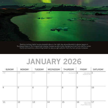 Save the Planet 2026 Square Wall Calendar 16 Months World & Travel Planner Gift