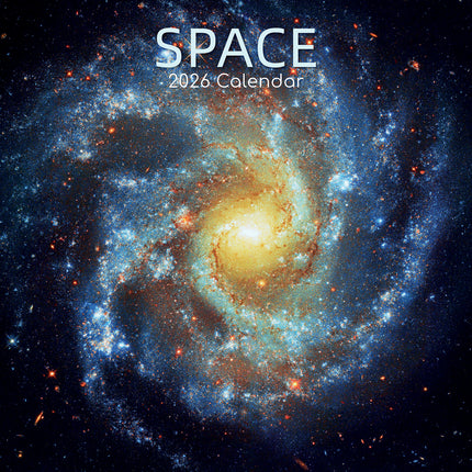 Space - 2026 Square Wall Calendar 16 Months World & Travel Premium Planner Gift