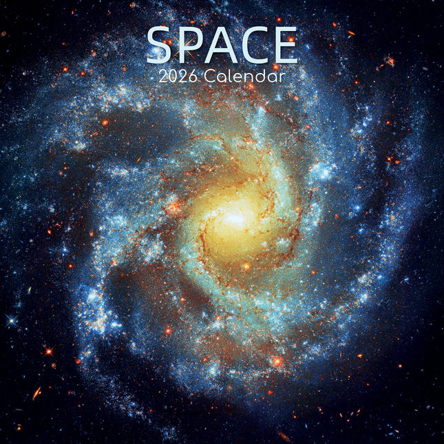 Space - 2026 Square Wall Calendar 16 Months World & Travel Premium Planner Gift