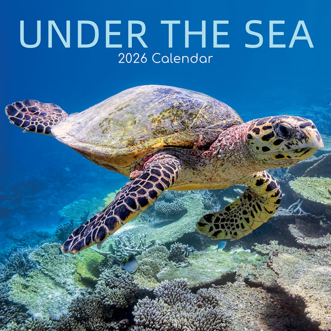 Under the Sea - 2026 Square Wall Calendar 16 Months World & Travel Planner Gift