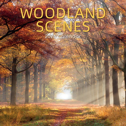 Woodland Scenes 2026 Square Wall Calendar 16 Months World & Travel Planner Gift