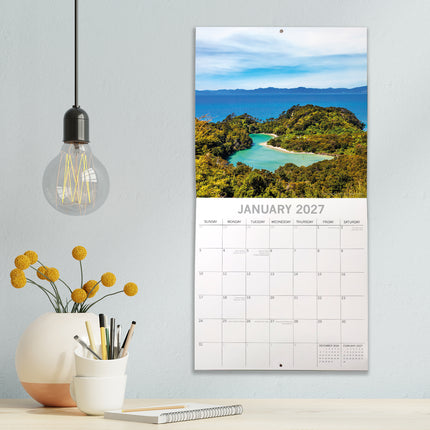 New Zealand 2027 Premium Square Wall Calendar lifestyle image