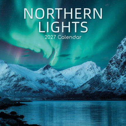 Northern Lights 2027 Premium Square Wall Calendar cover