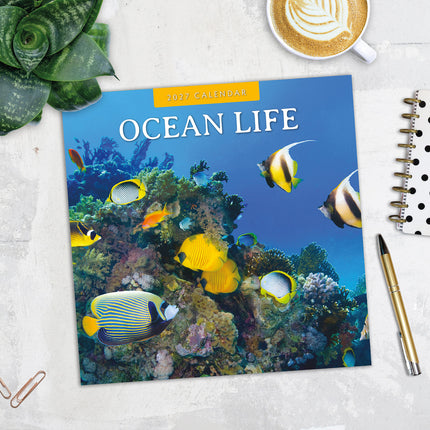 Ocean Life 2027 square wall calendar - image detail
