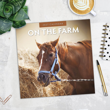 On The Farm 2027 square wall calendar - image detail