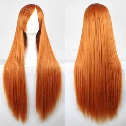 New 80cm Straight Sleek Long Full Hair Wigs w Side Bangs Cosplay Costume Womens - Zmart Australia