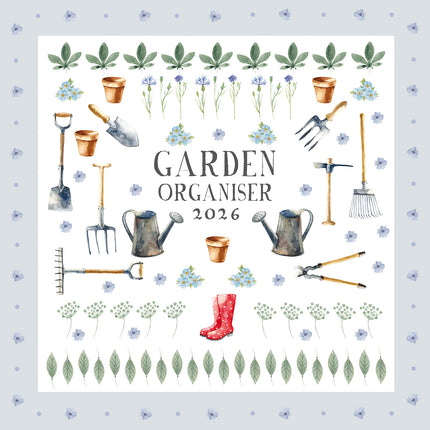 Garden Organiser 2026 Square Wall Calendar 16 Month Plant Florals School Planner