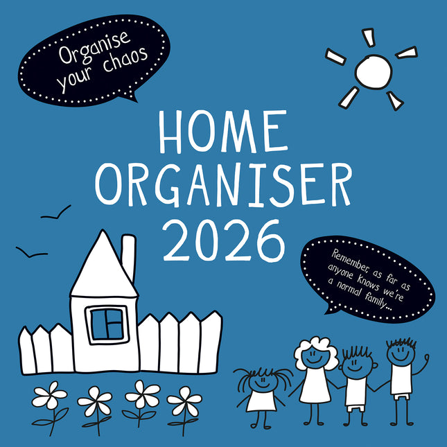 Home Organiser - 2026 Square Wall Calendar 16 Months School Kids Family Planner