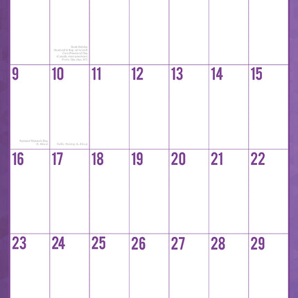 Large Print Calendar - 2026 Square Wall Calendar 16 Months School Family Planner