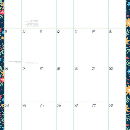 Mum's Organiser - 2026 Square Wall Calendar 16 Months Kids School Family Planner