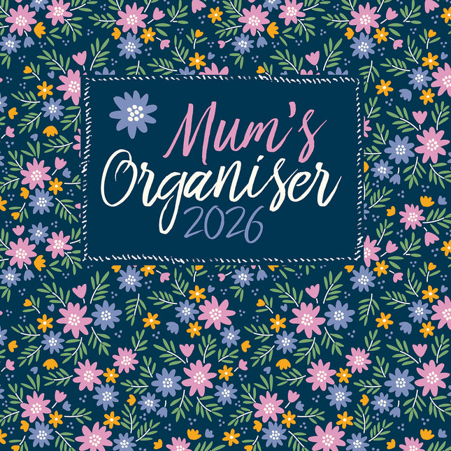 Mum's Organiser - 2026 Square Wall Calendar 16 Months Kids School Family Planner