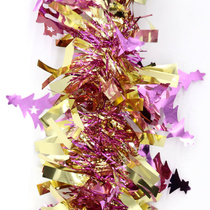 5x 2.5m Christmas Tinsel Xmas Garland Sparkly Snowflake Party Natural Home Decor - Zmart Australia