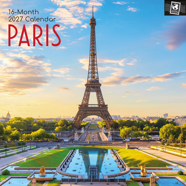 Paris 2027 Premium Square Wall Calendar cover