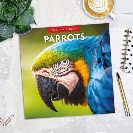 Parrots 2027 square wall calendar - image detail