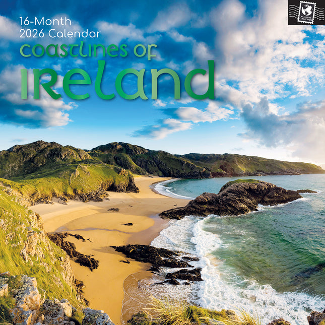 Coastlines of Ireland 2026 Square Wall Calendar 16 Months World & Travel Planner