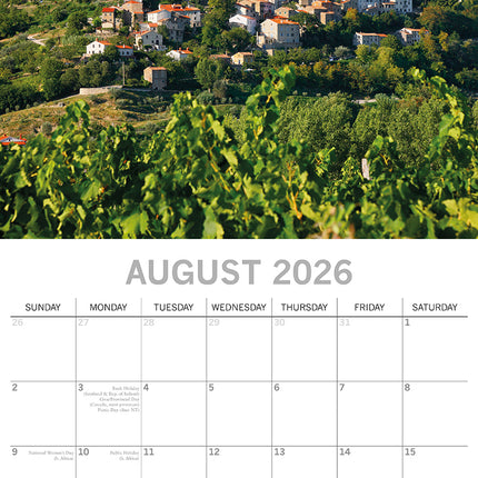 Croatia - 2026 Square Wall Calendar 16 Month World & Travel Premium Planner Gift