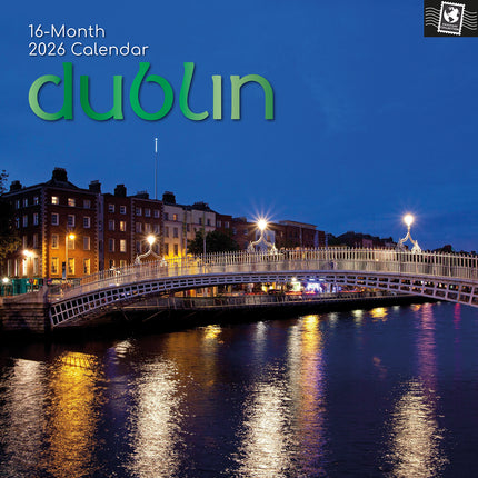 Dublin - 2026 Square Wall Calendar 16 Months World & Travel Premium Planner Gift