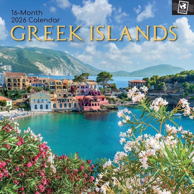Greek Islands - 2026 Square Wall Calendar 16 Months World & Travel Planner Gift