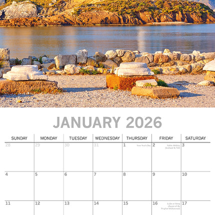 Greek Islands - 2026 Square Wall Calendar 16 Months World & Travel Planner Gift