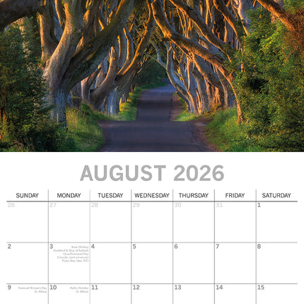 Ireland - 2026 Square Wall Calendar 16 Month World & Travel Premium Planner Gift