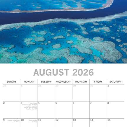 Landmarks of Australia 2026 Square Wall Calendar 16 Month World & Travel Planner