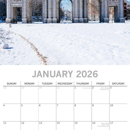 Madrid - 2026 Square Wall Calendar 16 Months World & Travel Premium Planner Gift