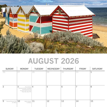 Melbourne 2026 Square Wall Calendar 16 Month World & Travel Premium Planner Gift