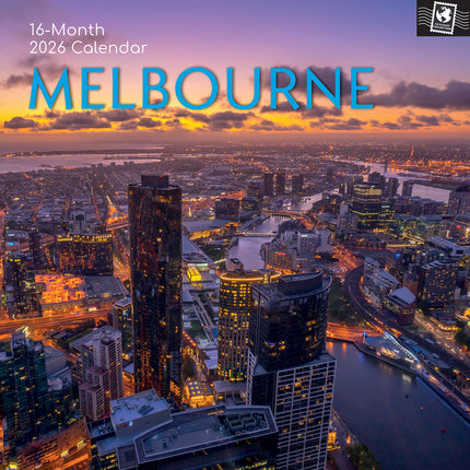 Melbourne 2026 Square Wall Calendar 16 Month World & Travel Premium Planner Gift