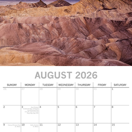 National Parks USA - 2026 Square Wall Calendar 16 Months World & Travel Planner