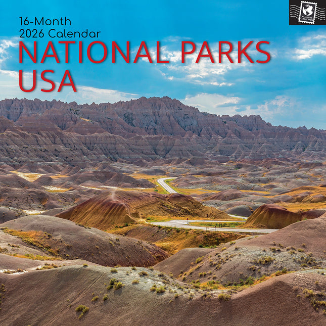 National Parks USA - 2026 Square Wall Calendar 16 Months World & Travel Planner