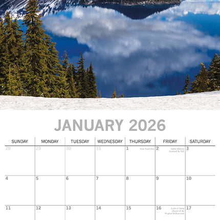 National Parks USA - 2026 Square Wall Calendar 16 Months World & Travel Planner