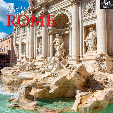 Rome - 2026 Square Wall Calendar 16 Months World & Travel Premium Planner Gift