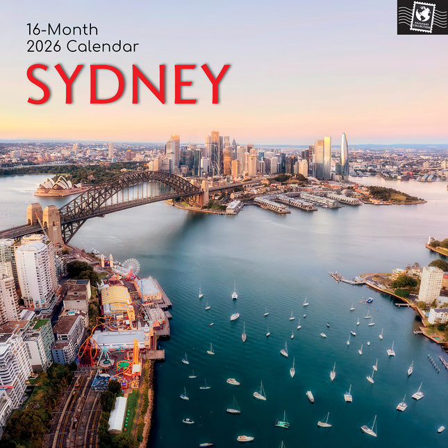 Sydney - 2026 Square Wall Calendar 16 Months World & Travel Premium Planner Gift