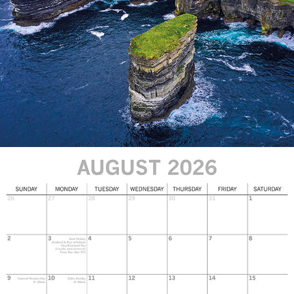 The Wild Atlantic Way 2026 Square Wall Calendar 16 Months World & Travel Planner