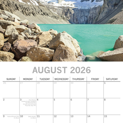 Travel the World 2026 Square Wall Calendar 16 Months World & Travel Planner Gift