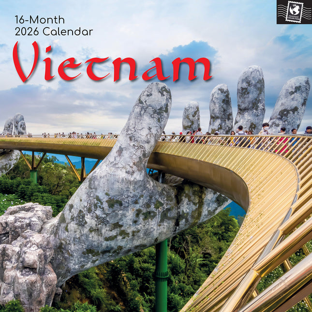 Vietnam - 2026 Square Wall Calendar 16 Month World & Travel Premium Planner Gift