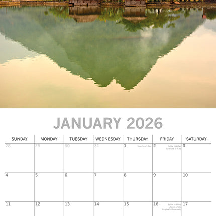 Vietnam - 2026 Square Wall Calendar 16 Month World & Travel Premium Planner Gift