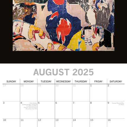 Pop Art - 2025 Square Wall Calendar Arts 16 Months Premium Planner Gift