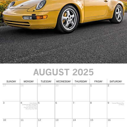 Porsche - 2025 Square Wall Calendar 16 Months Christmas New Year Planner Gift