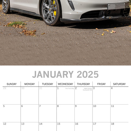 Porsche - 2025 Square Wall Calendar 16 Months Christmas New Year Planner Gift