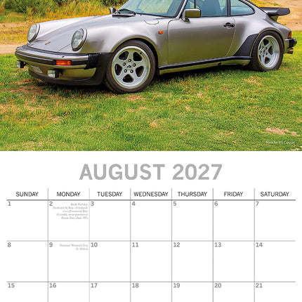 Porsche 2027 Premium Square Wall Calendar August sample page