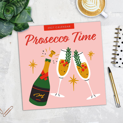 Prosecco Time 2027 square wall calendar - image detail