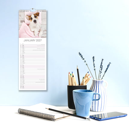 Puppy Love 2027 Premium Slim Wall Calendar lifestyle image