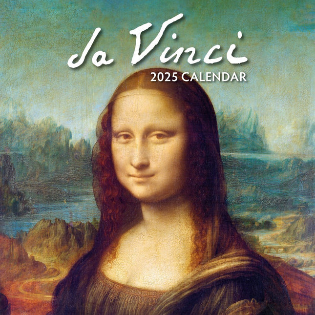 Da Vinci - 2025 Square Wall Calendar Fine Art 16 Months Premium New Year Planner