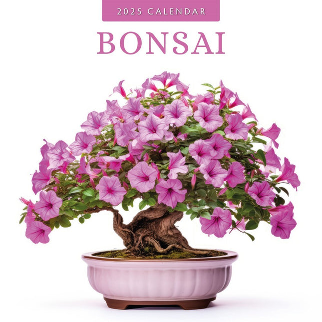 Bonsai - 2025 Square Wall Calendar Floral16 Month Premium Planner New Year Gift